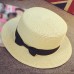  Ladies Summer Holiday Beach Sun Hat Bow Tie Band Wide Brim Gangster Cap VS  eb-72561546